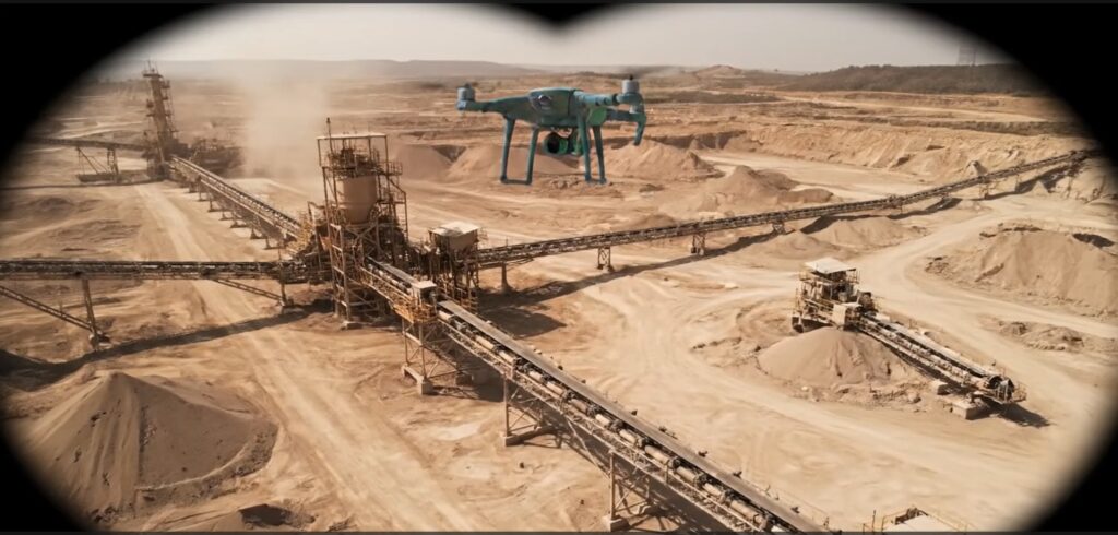 Drone esteira transportadora